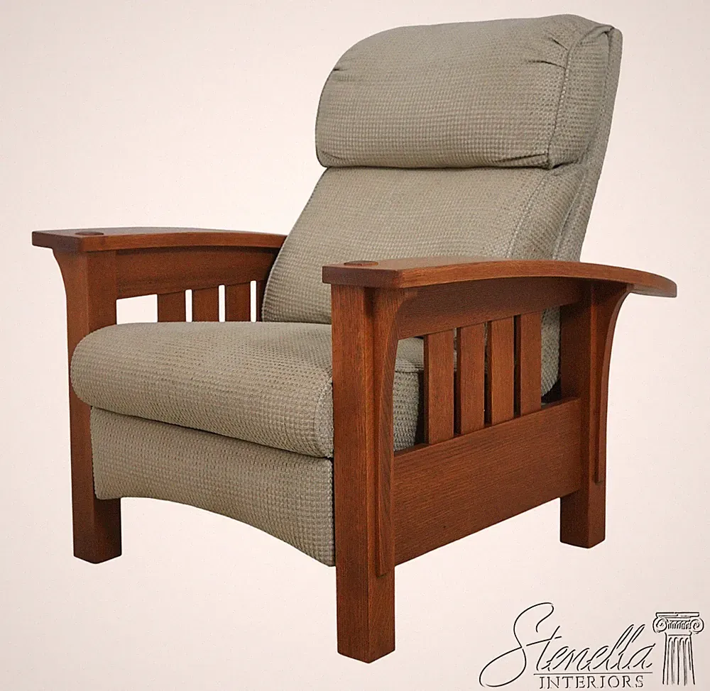 70499: STICKLEY Reclining Mission Oak Morris Chair
