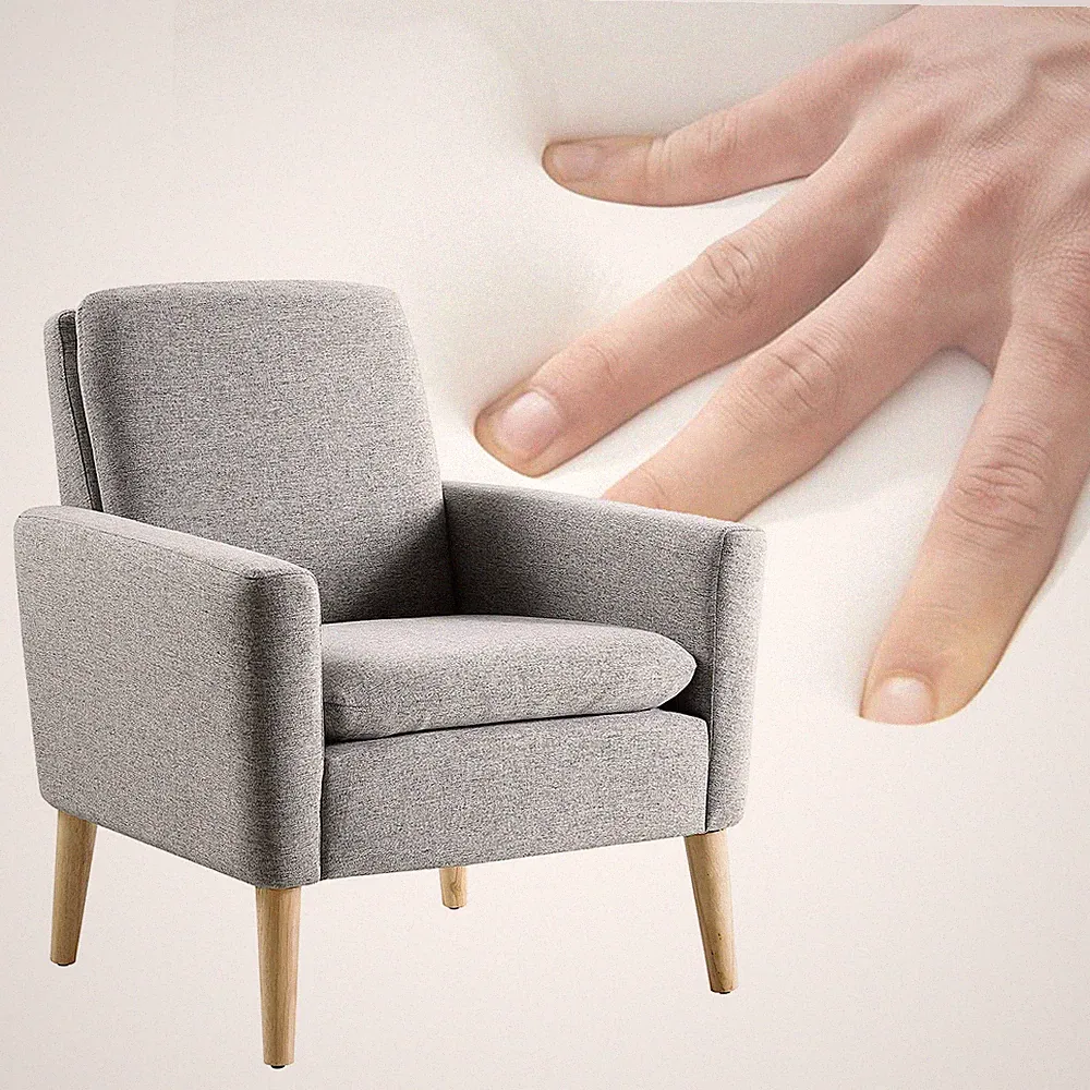 Armchair Modern Style Lounge Single Sofa Wooden Couch Home Office Retro Recliner