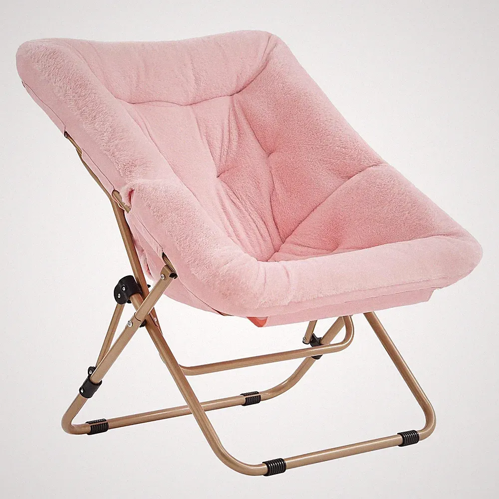 Comfy Folded Chair, Soft Faux Fur Oversized Folding Accent Chair, Lazy Chair...