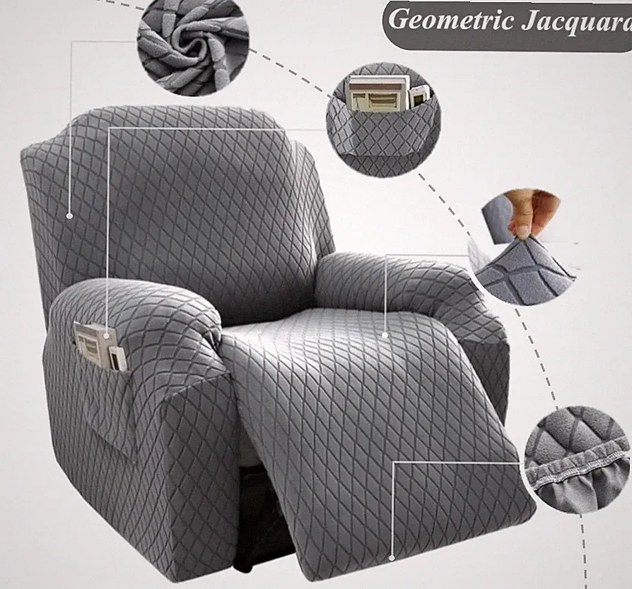 Jacquard Split Recliner Covers Elasitc Relax Armchair Cover Lounge Slipcovers
