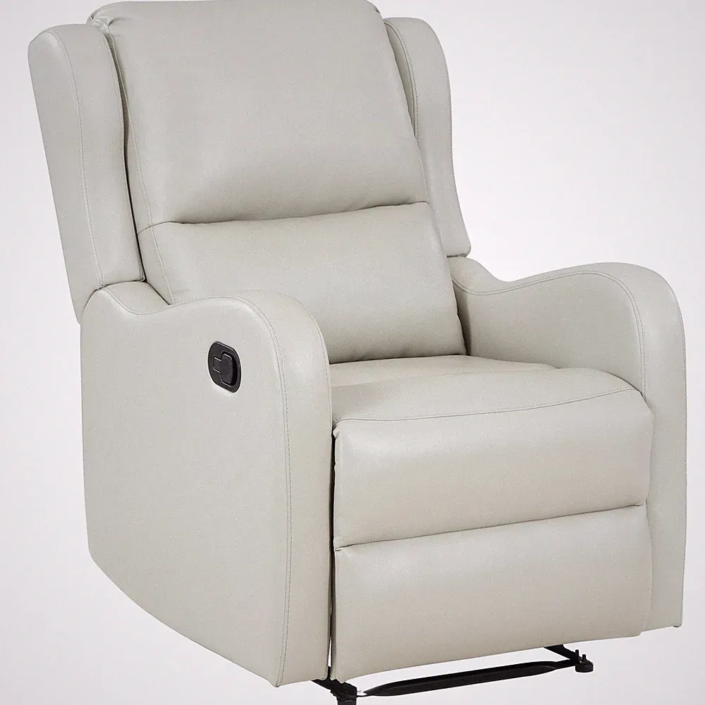 Kelsey Upholstered English Arm Recliner Chair Ivory