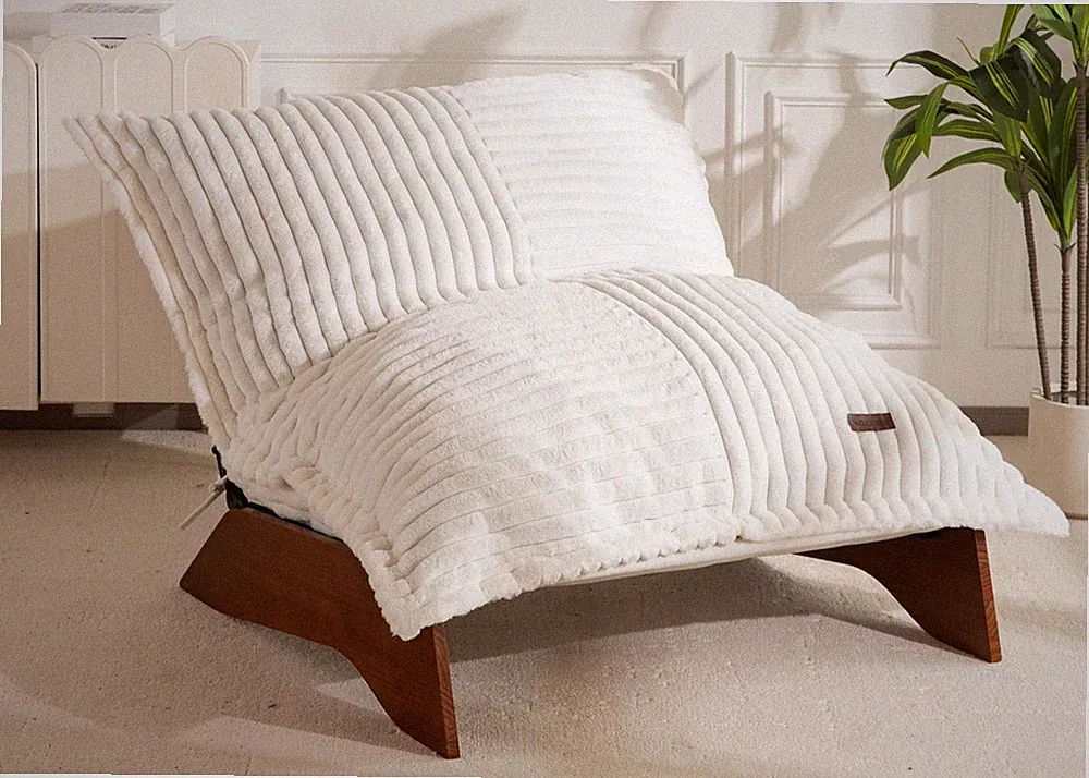 MAXYOYO Adjustable Living Room Chair, 3-Position Bean Bag Chair with Removabl...
