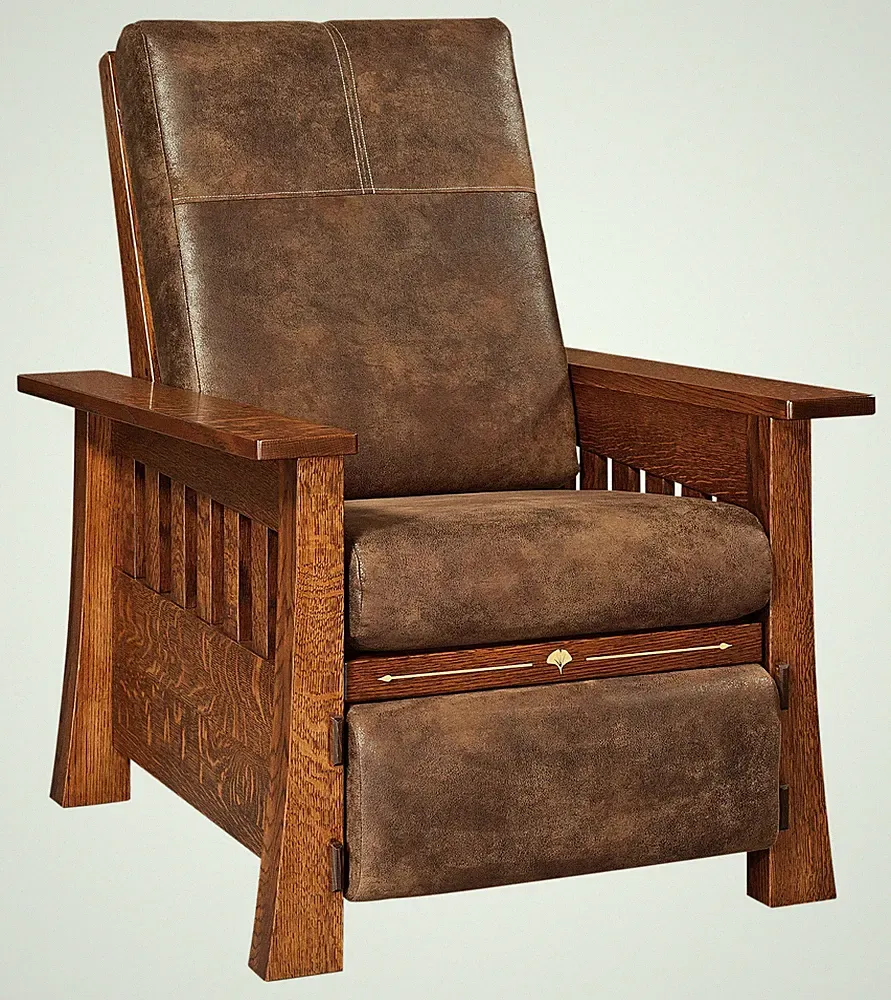 Mission Recliner Chair Solid Wood Arts & Crafts Lounge Chair Amish Built