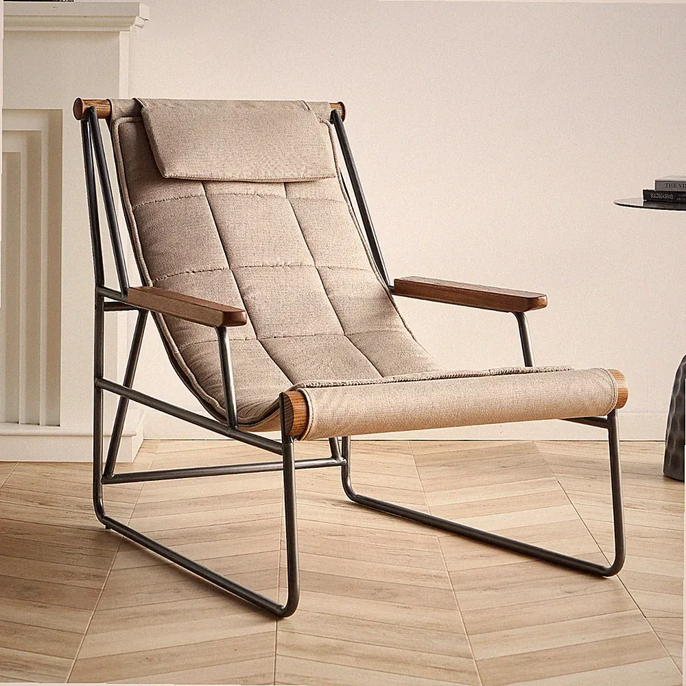 Murcia Tufted Linen Lounge Chair