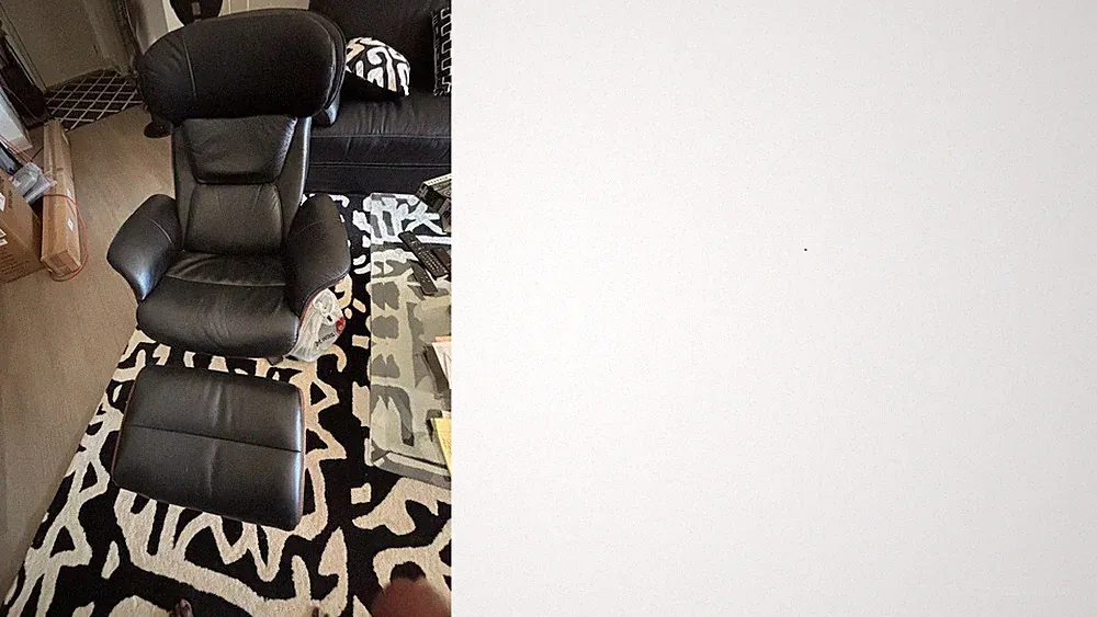 scandinavian leather recliner
